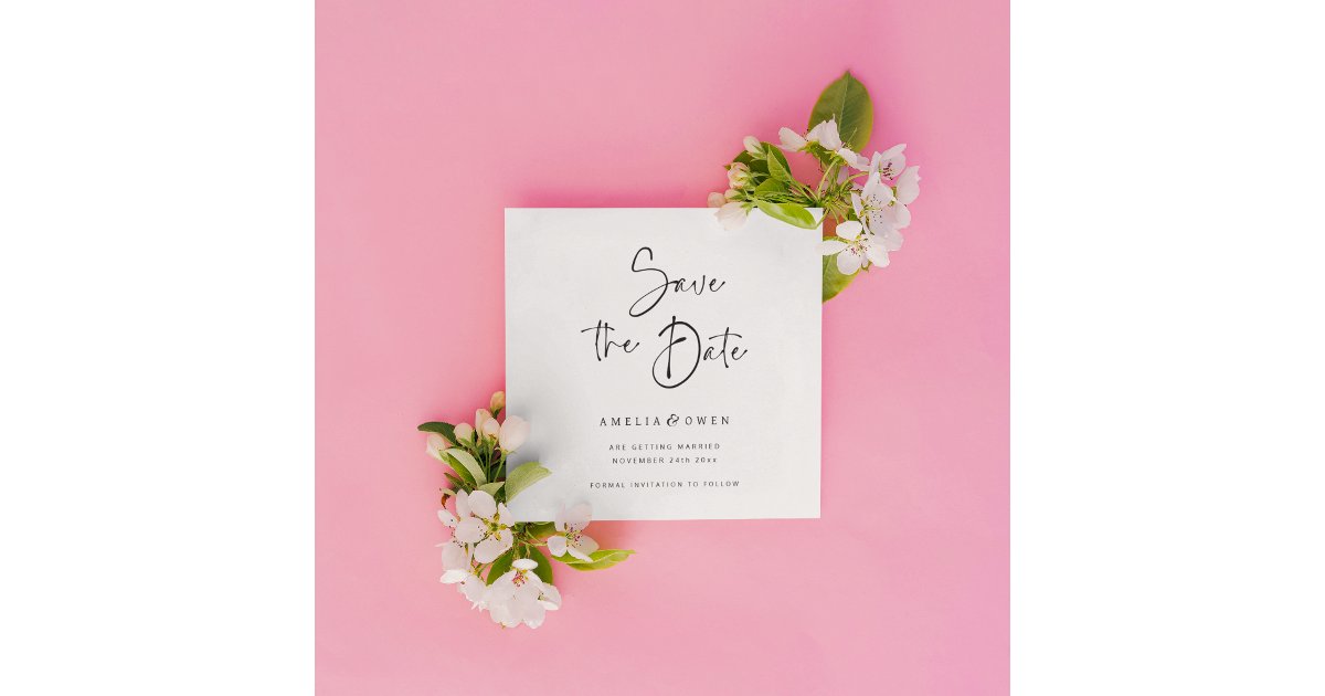 Save the Date Announcement Template Zazzle