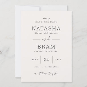 Save The Date Announcement Wedding Photo Card