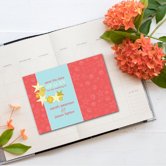 Save the Date Announcements {Beach Wedding Theme} (Creator Uploaded)