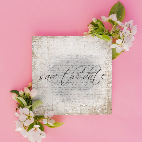 Save the Date Announcements in Vintage Floral