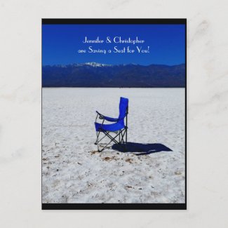 Save the Date Any Anniversary Party Blue Chair