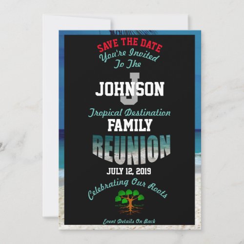 Save The Date Any Name Destination Reunion
