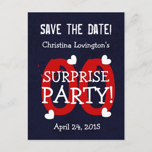 Save the Date Any Year Surprise Birthday Z00C Announcement Postcard