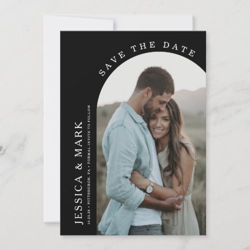 Save the Date Arch Photo Wedding Invitation