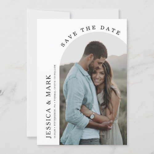 Save the Date Arch Photo Wedding Invitation