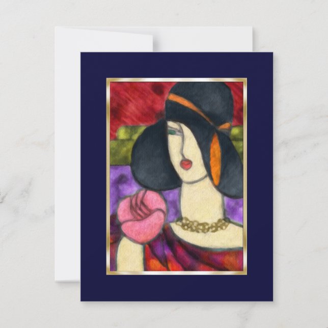 Save the Date Art Deco Vivid Vivian (Front)