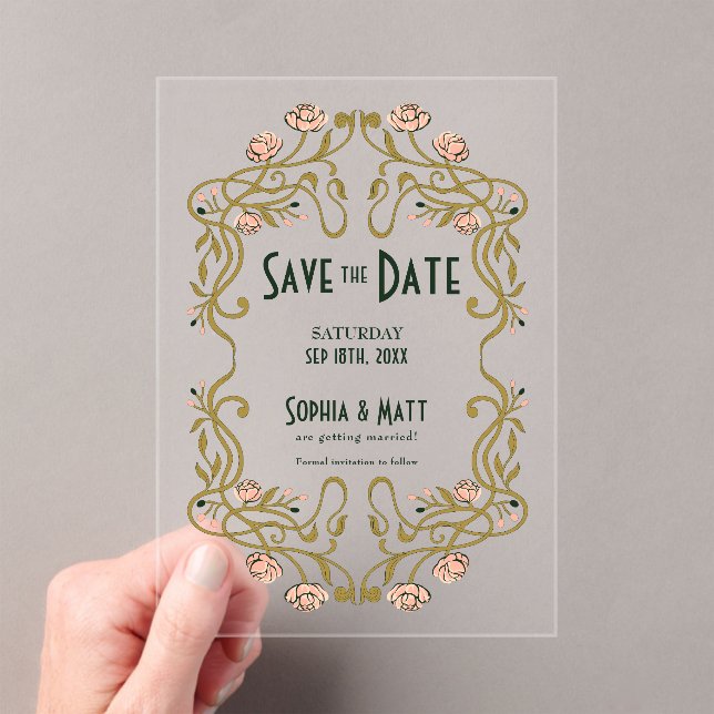 Save The Date Art Nouveau Wedding (Insitu (Handheld))