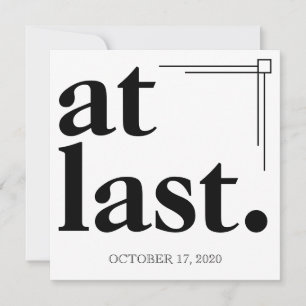 Save The Date - "At Last"