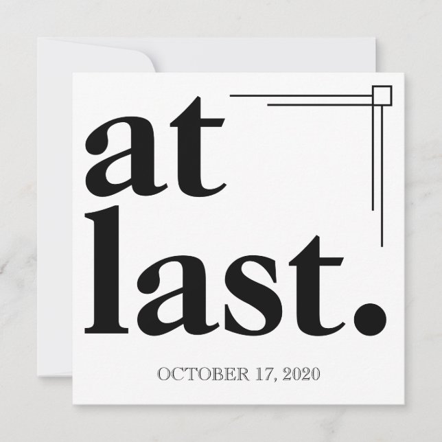 Save The Date - "At Last" (Front)