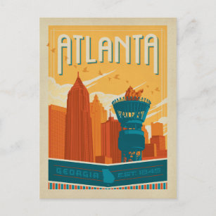Save the Date   Atlanta, GA - EST. 1845 Announcement Postcard