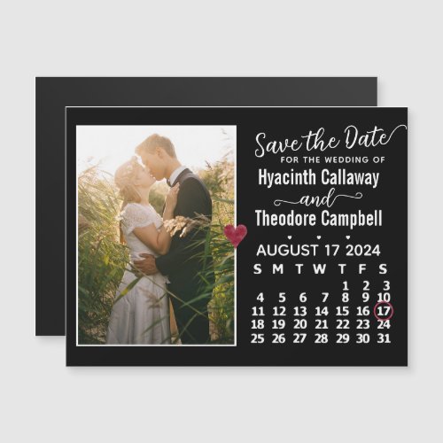 Save the Date August 2024 Calendar Photo Magnet