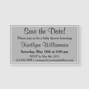 Save The Date Baby Shower Magnetic Card Reminders by theburlapfrog at Zazzle