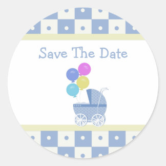 Save The Date Baby Shower Stickers