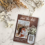 Save the Date Baby's Breath Flowers Photo   Announcement Postcard<br><div class="desc">This design may be personalized in the area provided by changing the photo and/or text. Or it can be customized by clicking Personalize this Template and then choosing the click to customize further option and delete or change the color of the background, add text, change the text color or style,...</div>