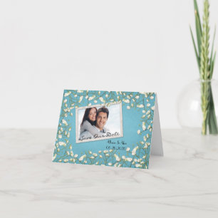Save The Date-baby's breath photo frame Announcement