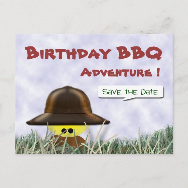 Save The Date BBQ Announcement Postcard (Front)