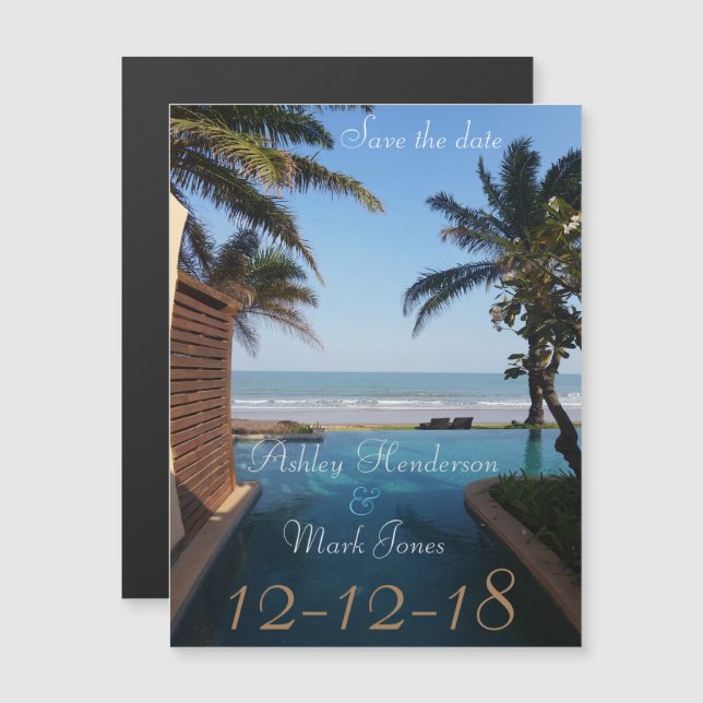 Save the date beach Magnet (Front/Back)