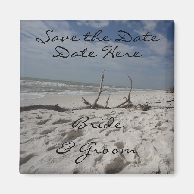 Save the Date Beach Magnet (Front)