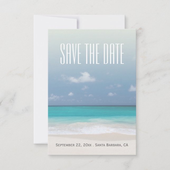 Save The Date Beach Personalized Wedding (Front)