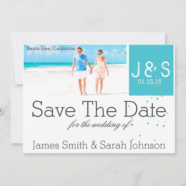 Save The Date - Beach Theme (Front)