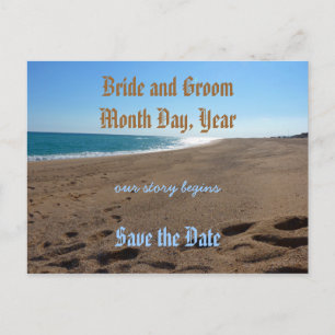 Save the Date Beach Theme Postcard