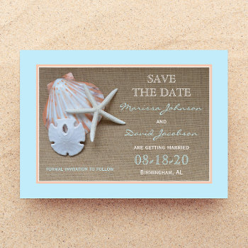 Save The Date Beach Wedding Invitation by henishouseofpaper at Zazzle