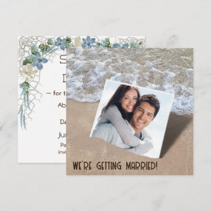 Save The Date Beach Wedding Note Card