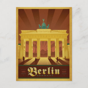 Save the Date Berlin, Germany Announcement Postcard