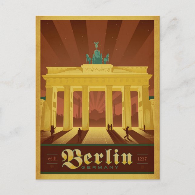 Save the Date | Berlin, Germany Announcement Postcard (Front)
