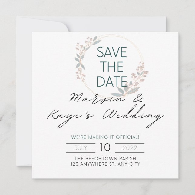 SAVE THE DATE || BEST DEAL || WEDDING INVITATION  (Front)