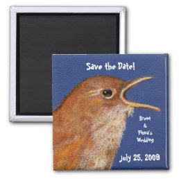 SAVE THE DATE BIRD MAGNET