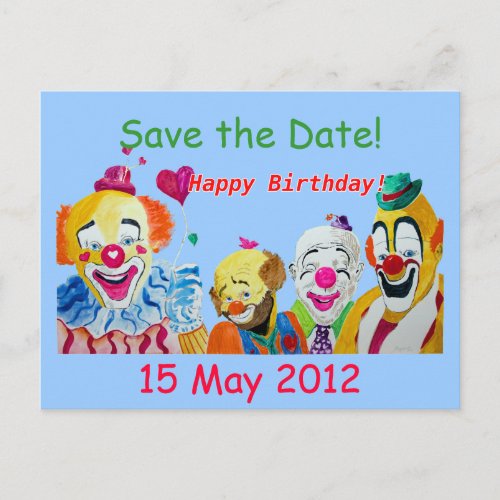 Save the Date Birthday Postcard