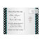 Save the date black and teal polka dots Postcard