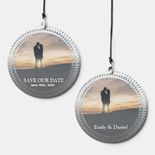save the date black and white elegant unique wind chime