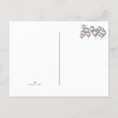 Save the Date Black Balloons Sparkle All Occassion Announcement Postcard (Back)