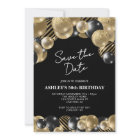 Save the Date Black Gold 50th Birthday