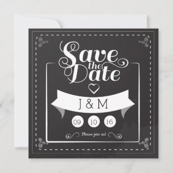 Save-the-date Black & White Design Save The Date by Allita at Zazzle