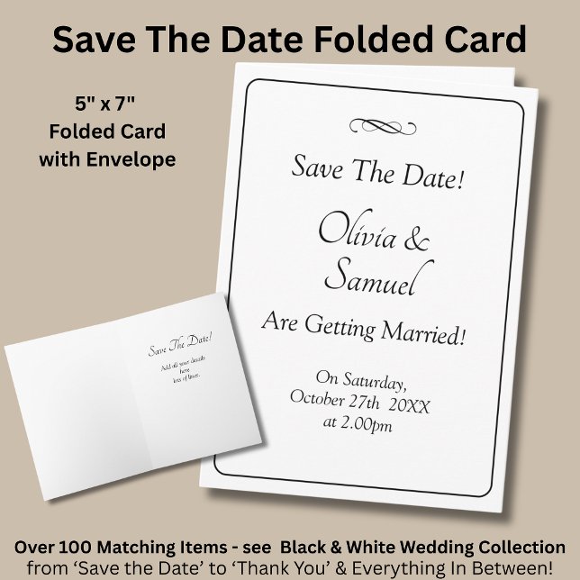 Save The Date - Black & White with Infinity Scroll Card (Creator Uploaded)