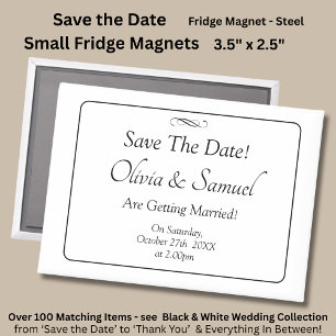 Save The Date - Black & White with Infinity Scroll Magnet
