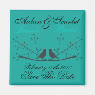 SAVE THE DATE BLUE WEDDING  MAGNET - Customized