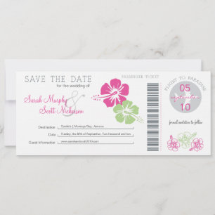 Save the Date Boarding Pass