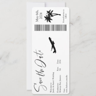 Save the Date - Boarding Pass Invitation