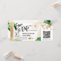 Save the Date Boarding Pass Map Cruise QR Code Invitation | Zazzle