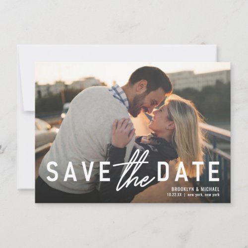 Save the Date Bold Statement Wedding Announcement