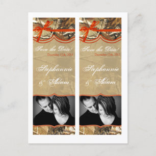 Save the Date Book Mark Favors Hunters Camoflouge Announcement Postcard