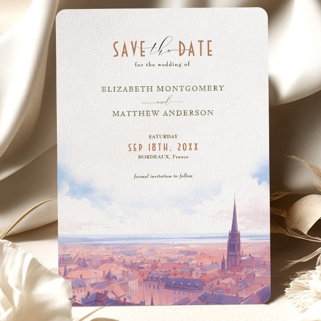 Save The Date Bordeaux France Destination Invitation (Creator Uploaded)