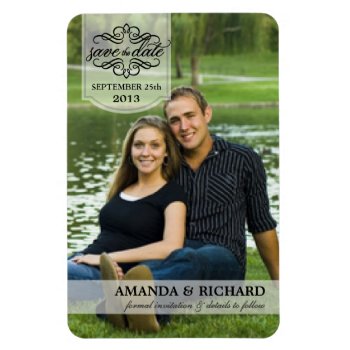 Save The Date - Borderless Custom Photo Magnets by SquirrelHugger at Zazzle