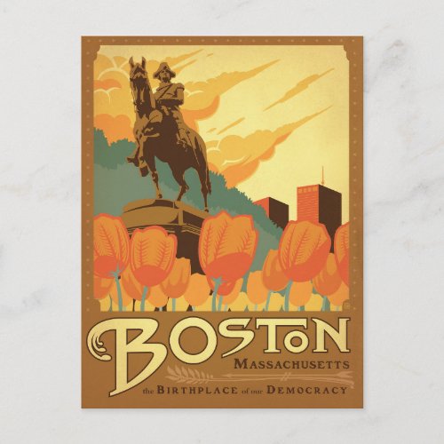 Save the Date  Boston MA Announcement Postcard