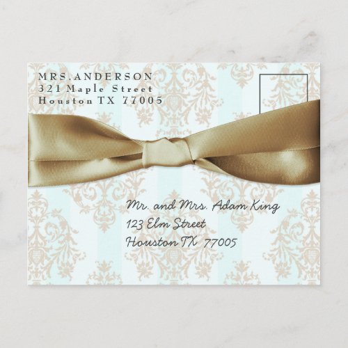 Save The Date Bow  Stripes Template