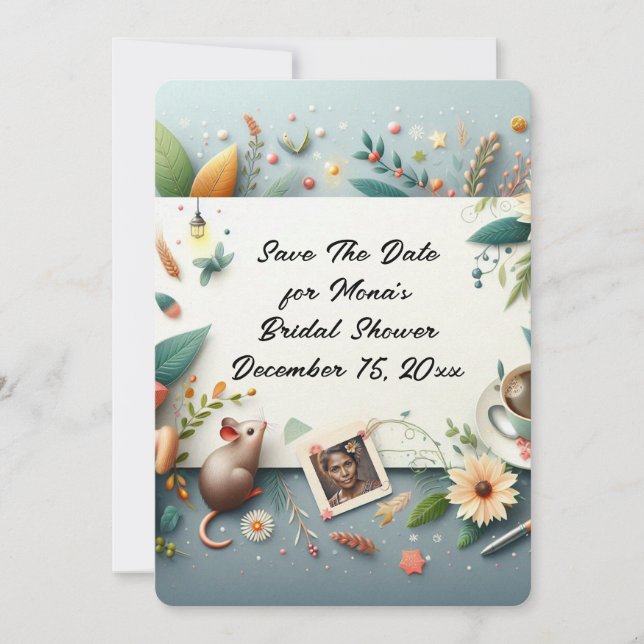 Save The Date Bridal Shower Invitation (Front)